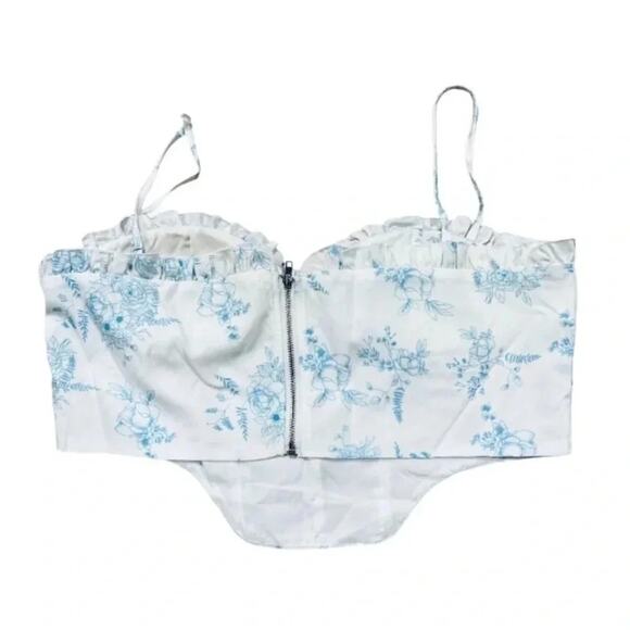 CIDER Floral Ruffle Corset Tank Top Size XL NWT - Picture 5 of 12